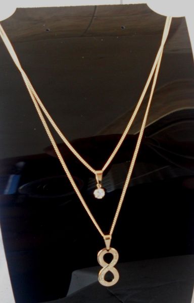 Colar Duplo Infinito Folheado A Ouro