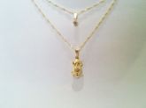 Colar Duplo Coruja Com Strass