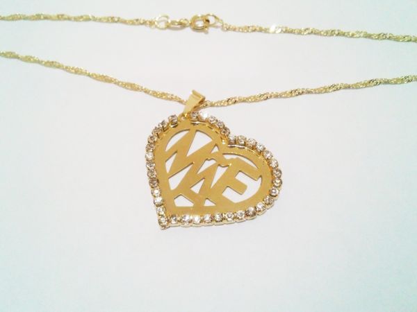 Colar Coração De Mãe Folheado A Ouro
